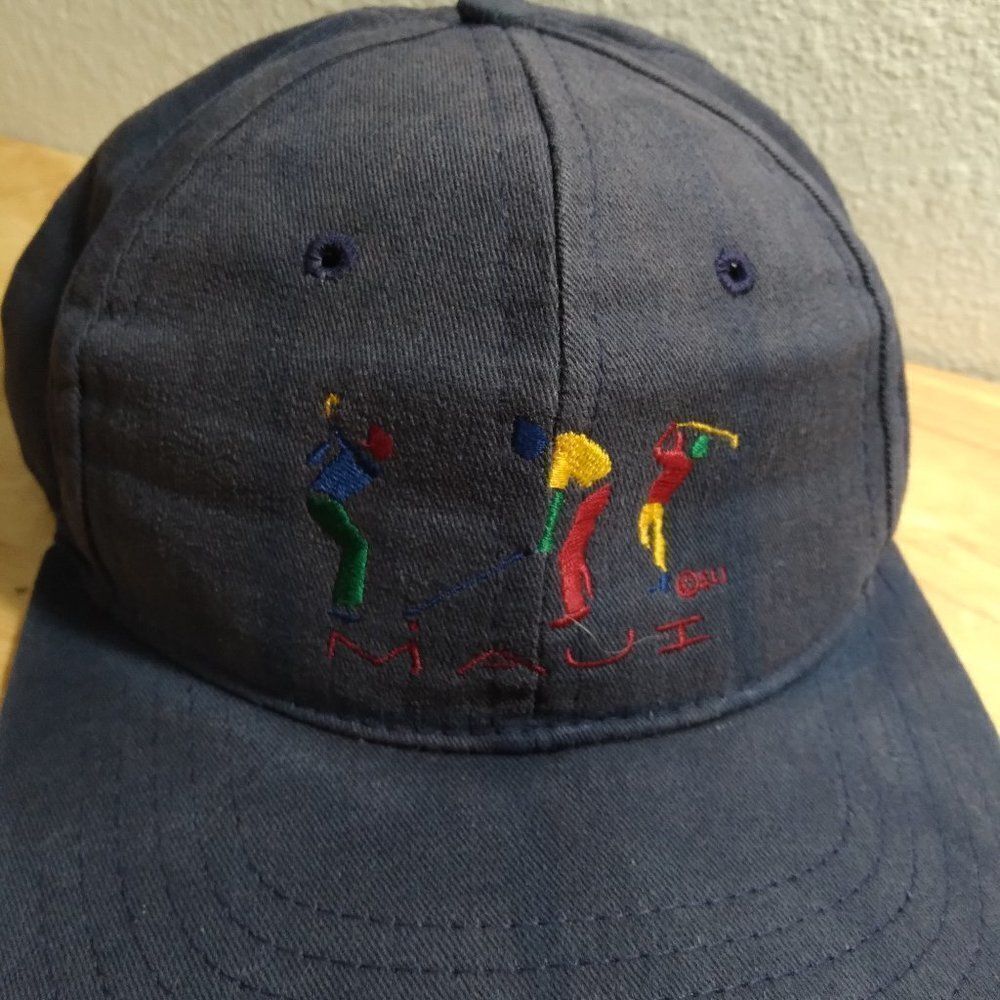 Vintage Maui Golfers Logo Strap Back Hat